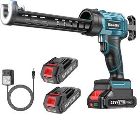 Cp3b0081usa-50ussy-jiaoqiang Seesii Cordless Caulking Gun 21v Battery Powered Caulk Deep Blue-2 Batt