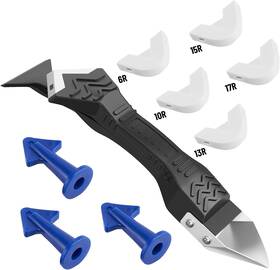 Jqw3 Seesii Silicone Caulking Tool 3-in-1 For Bathroom Kitchen Floor Window Sink Joint