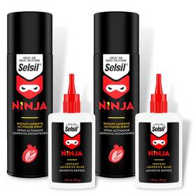 Selsil 696071412136 Ca Glue With Activator And Accelerator 2x1.76 Oz 2x6.76 Fl O