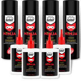 Selsil 696071412150 Ca Glue And Accelerator With Activator 4x1.76 Oz 4x6.76