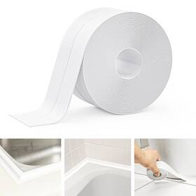 Pvc00 Senkei Caulk Tape 1.5 In X 10.5 Ft Shower Self Adhesive Sealing Strip