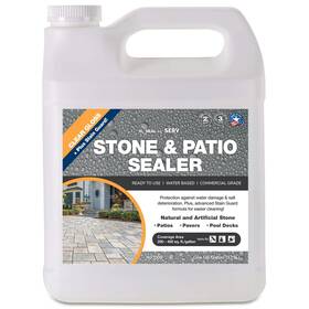 Serveon Sealants 198168620663 Natural Stone Sealer Plus Stain Guard Clear Gloss Finish C