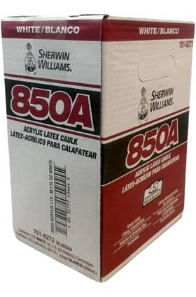 Sherwin Williams 035777434642 850a Acrylic Latex Caulk 10.1 Oz. White /blanco 12 Tubes