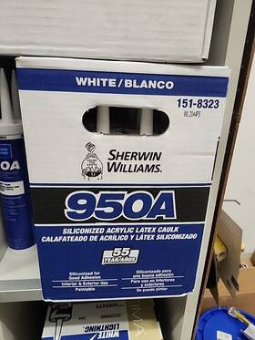 Sherwin Williams 035777434697 950a Siliconized Acrylic Latex Caulk 10.1oz. White Case Of 12