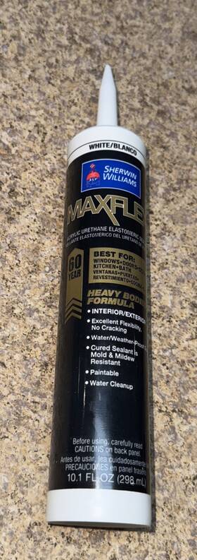 Wl0869ur07 Sherwin Williams Maxflex Acrylic Urethane Elastomeric Caulk 10.1 Oz. White 60yr