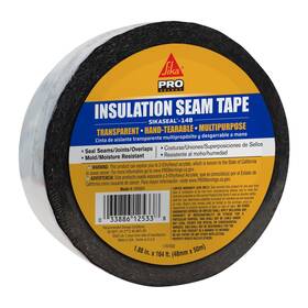 Sikaseal-148 Sika 033886125338 Insulation Seam Tape - Clear Multipurpose Hand-tearable Acryli