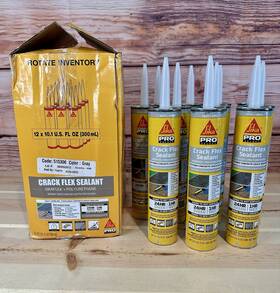 515306 Sika Crack Flex Sealant - Gray High-performance Polyurethane Exp 8/25 11 Pack