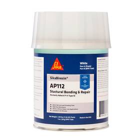 611395 Sika Sikabiresin Ap112 Resin White Quart Bpo Cream Hardener Included