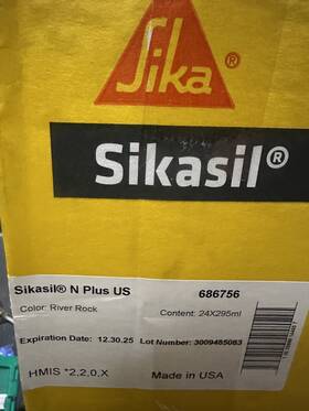 686756 Sika Sikasil N Plus 295ml Silicone Sealant Neutral Cure Resistant 1 Box 24 Piece