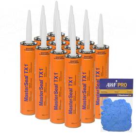 808159 Sika Sikaflex Tx 1 Formerly Masterseal 10.1oz Stone 12 Pack With Awf Pro Gloves