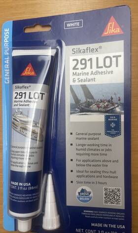 Sikaflex 033886130646 2 Pack 291 Fast Cure Marine Adhesive Sealant White 3 Oz. Tube Ship