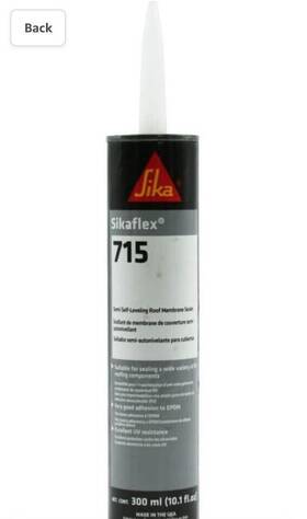 649123 Sikaflex 715 Roofing Polyurethane Sealant Black