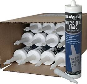 1233-106 Sila-seal White Professional Grade 100% Rtv Silicone With Reclosable Nozzle Case Of 12