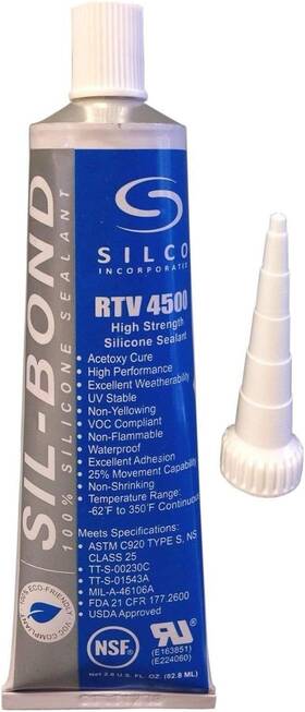Silco Incorporated 705353836121 Food Grade Nsf Rtv Silicone Sealant Adhesive White 2.8 Ounce 1
