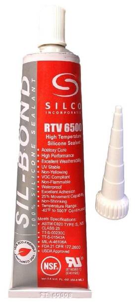 6500 Silicone 720189986055 Rtv High Temperature Industrial Construction Grade Red 2.8oz