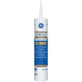 2737280 Siliconized Acrylic Ge All Weather Pro 10.1 Oz. White Window And Door Caulk
