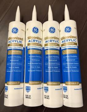 2863841 Siliconized Acrylic 4x Ge Advanced Window And Door Sealant White 10 Oz Cartridge