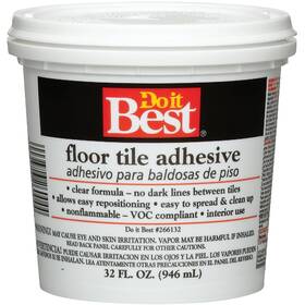 7079826004 Sim Supply Inc. Do It Best Clear Thin Spread Floor Tile Adhesive Quart