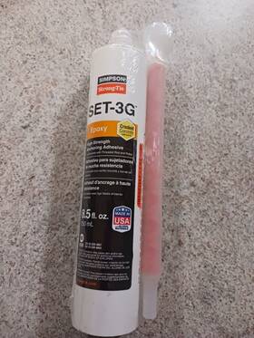 Simpson 707392587262 Strong-tie Set-3g Epoxy Anchoring Adhesive. Exp.08/02/26