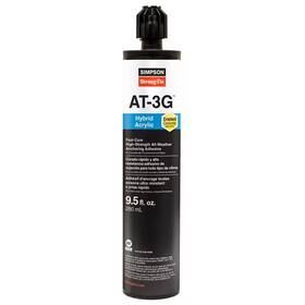 At-3g Simpson Strong-tie 445050114124 9.5 Oz. High-strength Acrylic Anchoring Adhesive Cartridge With Nozzle