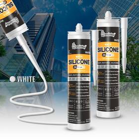 Smartbuy 710589782780 Matte 100% White Silicone Sealant Adhesive 4 Glass Window Kitchen Bath