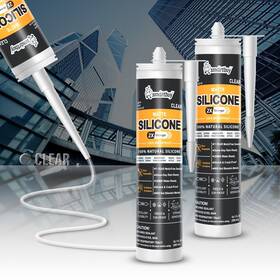 Smartbuy 710589782797 Matte 100% Clear Silicone Sealant Adhesive 4 Glass Window Kitchen Bath