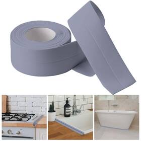 Ch-31 Solikdm Bath And Kitchen Caulk Tape Sealant Strip Pvc Self Adhesive Tub Wall Silver
