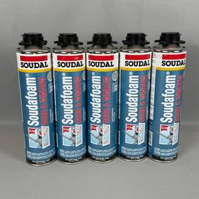 Soudal 899002001180 Lot Of 5 - Soudafoam Door And Window Low Expansion Gun Foam 24oz New Sealed