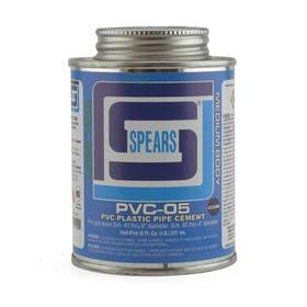 Pvc05c-010 Spears 8 Oz 1/2 Pint Primerless Pvc Cement With Dauber Med. Body Fast Set Clear