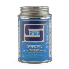 Pvc25b-005 Spears 4 Oz 1/4 Pint Wet-n-dry Primerless Pvc Cement With Dauber Med Body Very-fast
