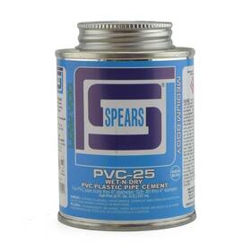 Pvc25b-010 Spears 8 Oz 1/2 Pint Wet-n-dry Primerless Pvc Cement With Dauber Med Body Very-fast