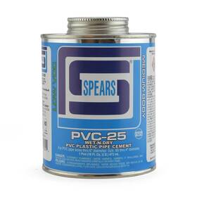 Pvc25b-020 Spears 16 Oz 1 Pint Wet-n-dry Primerless Pvc Cement With Dauber Med Body Very-fast S