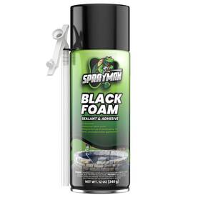 Sprayman 810108222699 Black Foam Sealant - Pond Waterfall Landscaping 12oz 1 Pk Straw Use