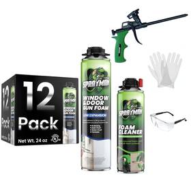 Sppf10401 Sprayman Window And Door Expanding Spray Foam - 12x24oz Low Expansion Polyurethane Spr