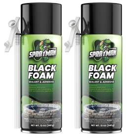 Sppf11001 Sprayman Black Waterfall Foam Sealant - 2x12oz Expanding Polyurethane Pond Seal