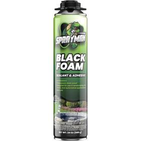 Sppf11101 Sprayman Black Foam Sealant - 1x24 Oz Expanding Polyurethane Pond And 1
