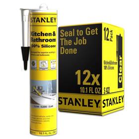 Sxse1017us-hktcnbath Stanley 810125461224 Kitchen&bathroom 100% Silicone Sealant Clear Acetoxy Cure 10.1 Fl Oz