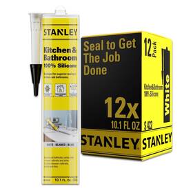 Sxse1016us-hktcnbath Stanley 810125461231 Kitchen&bathroom 100% Silicone Sealant White Acetoxy Cure 10.1 Fl Oz