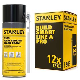 F903 Stanley 810125461767 Spray Foam Sealant 12oz 12 Pack Waterproof Expanding Uv Resistant