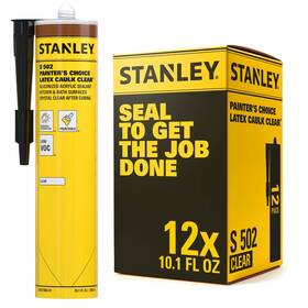 S502 Stanley 810125463075 Painters Choice Latex Caulk Clear 10.1 Oz 12 Pack