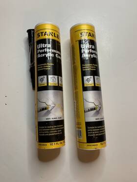 Stanley 810125468643 Two Ultra Performance Acrylic Caulks White Interior And Exterior Flexible