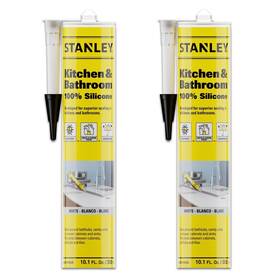 Sxse1016us-hktcnbath Stanley 810125469039 Kitchen&bathroom 100% Silicone Sealant White Acetoxy Cure 10.1 Fl Oz