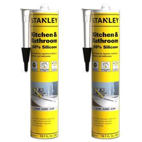 Sxse1017us-hktcnbath Stanley 810125469046 Kitchen&bathroom 100% Silicone Sealant Clear Acetoxy Cure 10.1 Fl Oz