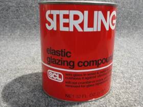 B072 Sterling Vintage Elastic Glazing Compound 1 Quart Rear And Hard To Find
