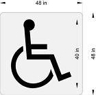 Stpa3 Qcpsigns New Parking Lot Stencil Handicap Symbol On Pvc Backing