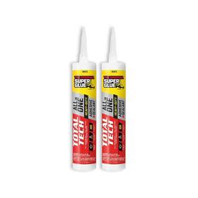 11710600 Super Glue All-in-one Adhesive And Sealant 9.8 Fl Oz Cartridge White Indoor Outdoor 2-pack