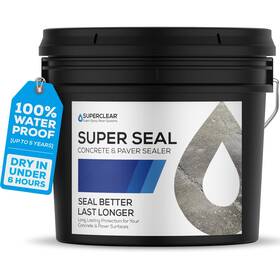 Superclear 883786570208 Modified Acrylic Concrete Paver Super Sealer 5gl Penetrating Wet Natural Loo