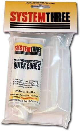1000k90 Systemthree System Three Quick Cure 5 Epoxy Adhesive Cartridge 50 50ml Amber