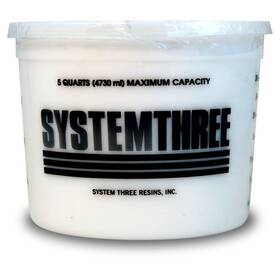 Systemthree 646697300070 System Three Silica Thickener 5 Quart Tub White