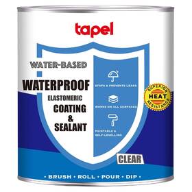 Tapel 705598010782 Liquid Rubber Waterproof Sealant Clear 35oz Flexible And Durable Coati